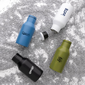 Mini bouteille isotherme acier inox recyclé