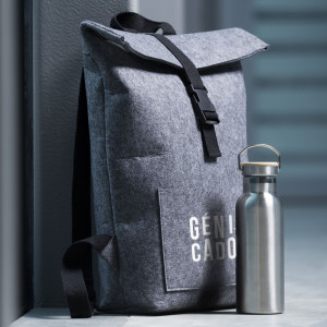 Sac à dos gris feutre RPET